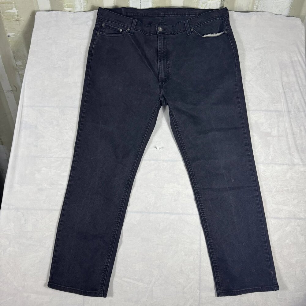 Levi's 541 Men's Straight Leg Jeans Black Denim Dark Wash 5-Pockets W42 L32